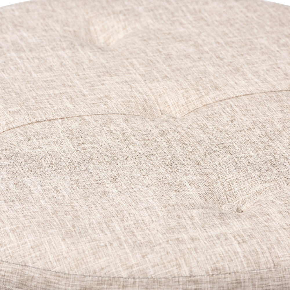 Vinet Modern and Contemporary Fabric Upholstered Natural Wood Cocktail Ottoman