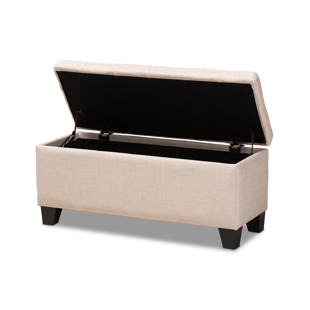 Fera Modern and Contemporary Fabric Upholstered Storage Ottoman