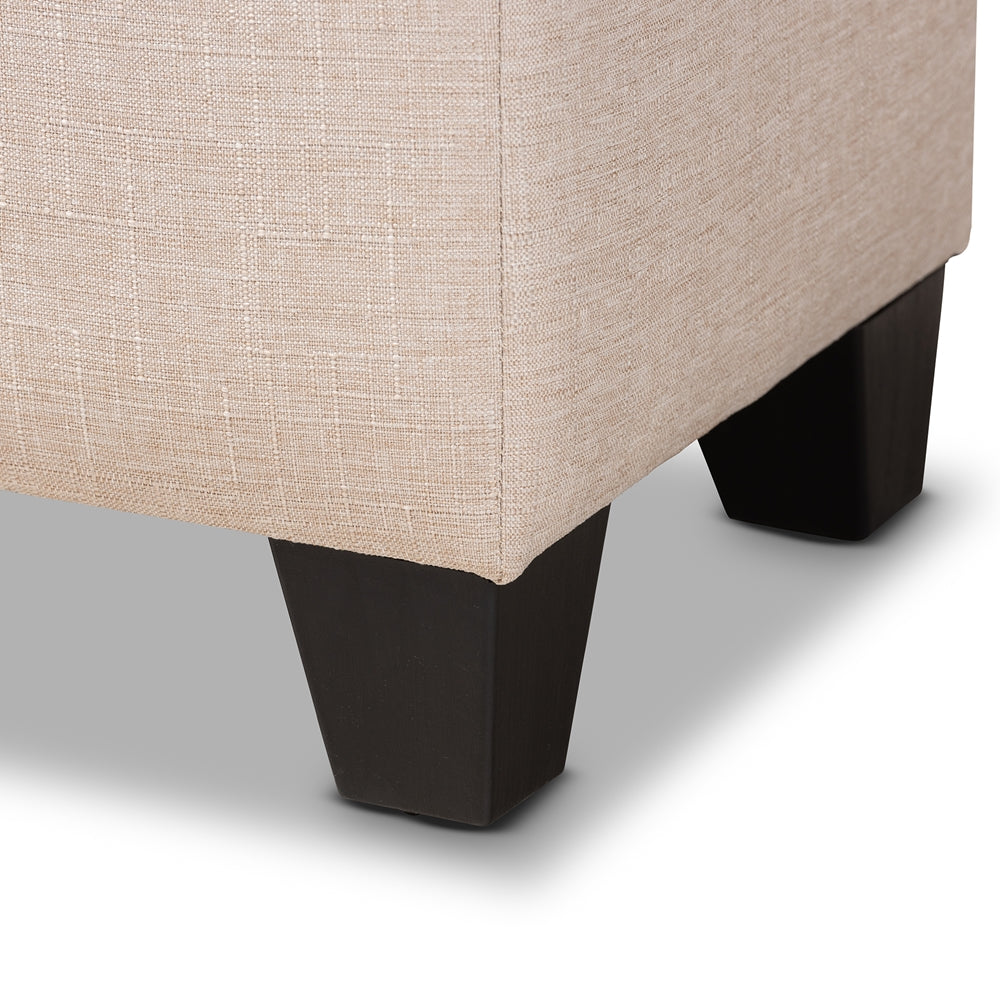 Fera Modern and Contemporary Fabric Upholstered Storage Ottoman