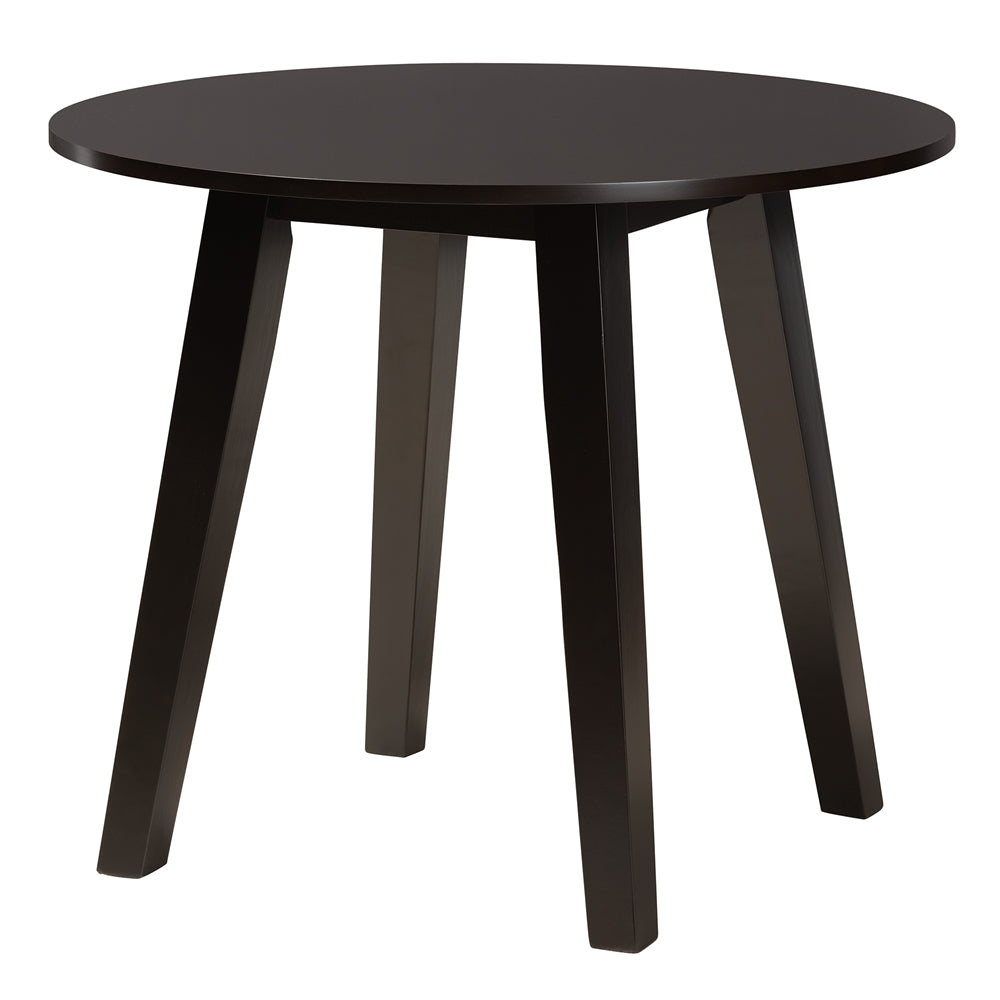 Nina Modern Grey Fabric and Espresso Brown Finished Wood 5-Piece Dining Set