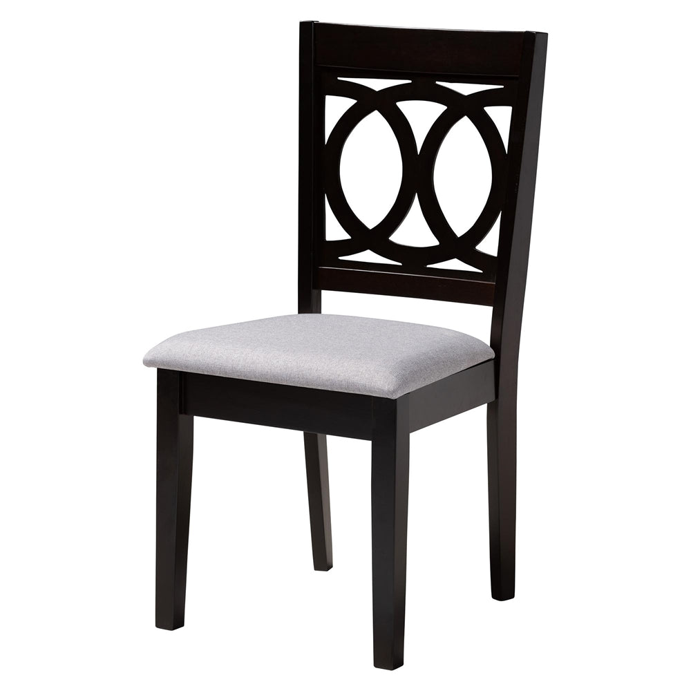 Kara Modern Grey and Dark Brown Finished Wood 5-Piece Dining Set