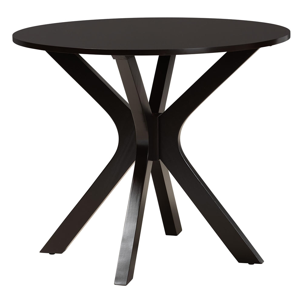 Norah Modern Grey Fabric and Dark Brown Finished Wood 5-Piece Dining Set