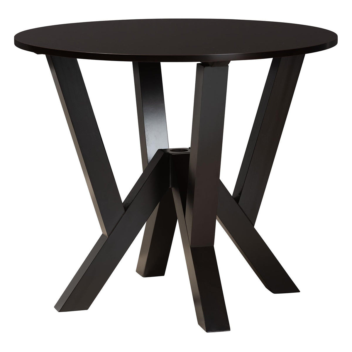 Elise Modern Grey Fabric and Dark Brown Finished Wood 5-Piece Dining Set