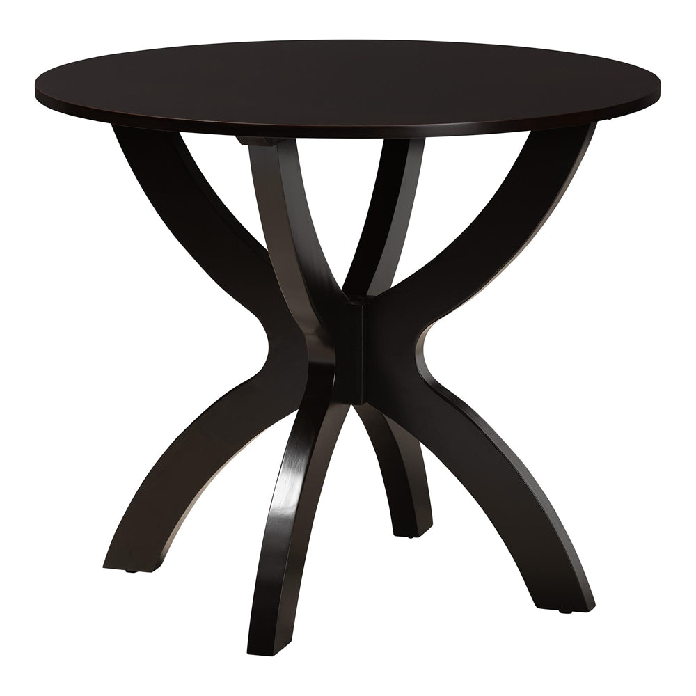 April Modern Grey Fabric and Dark Brown Finished Wood 5-Piece Dining Set