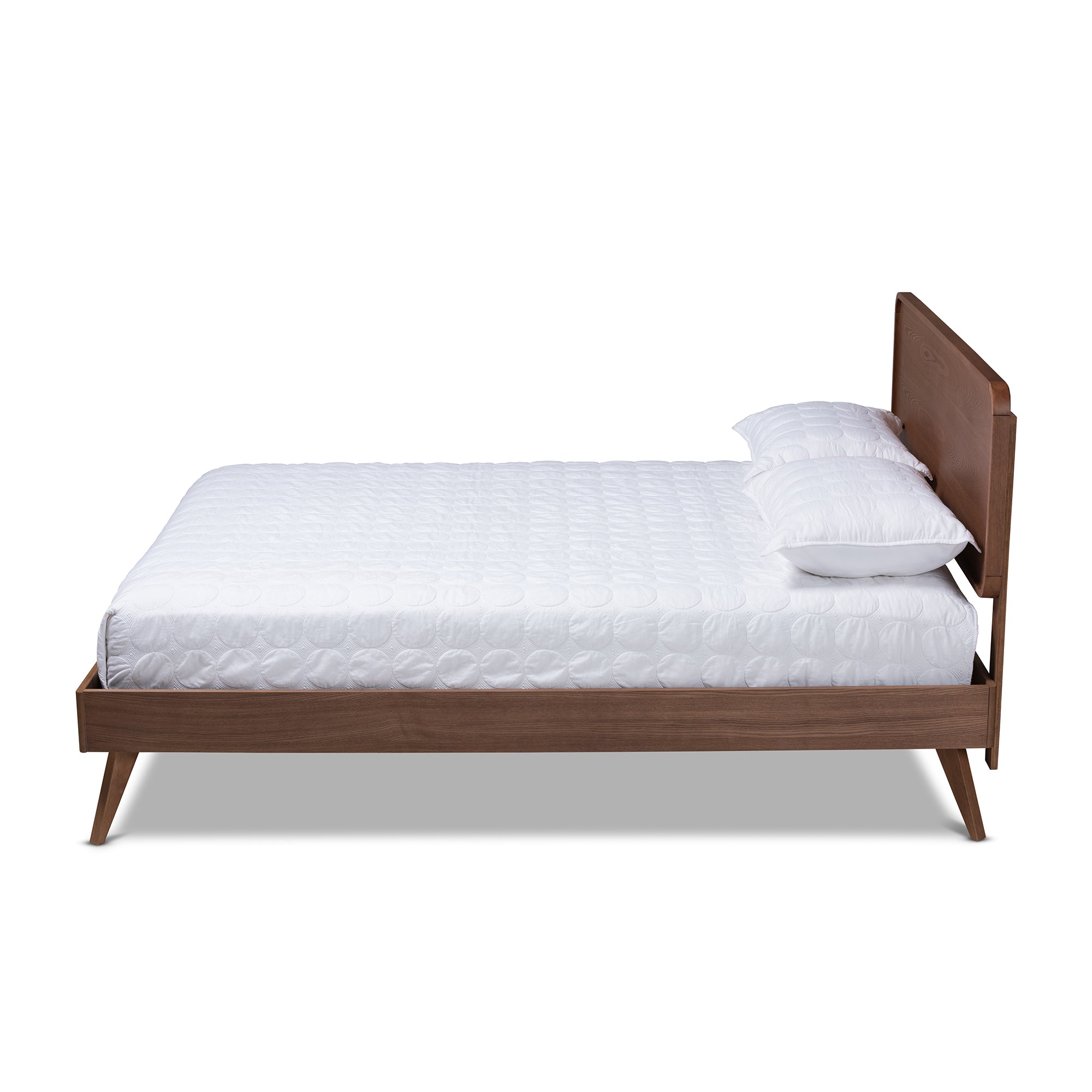 Demeter Walnut Brown Finished Wood King Size Platform Bed