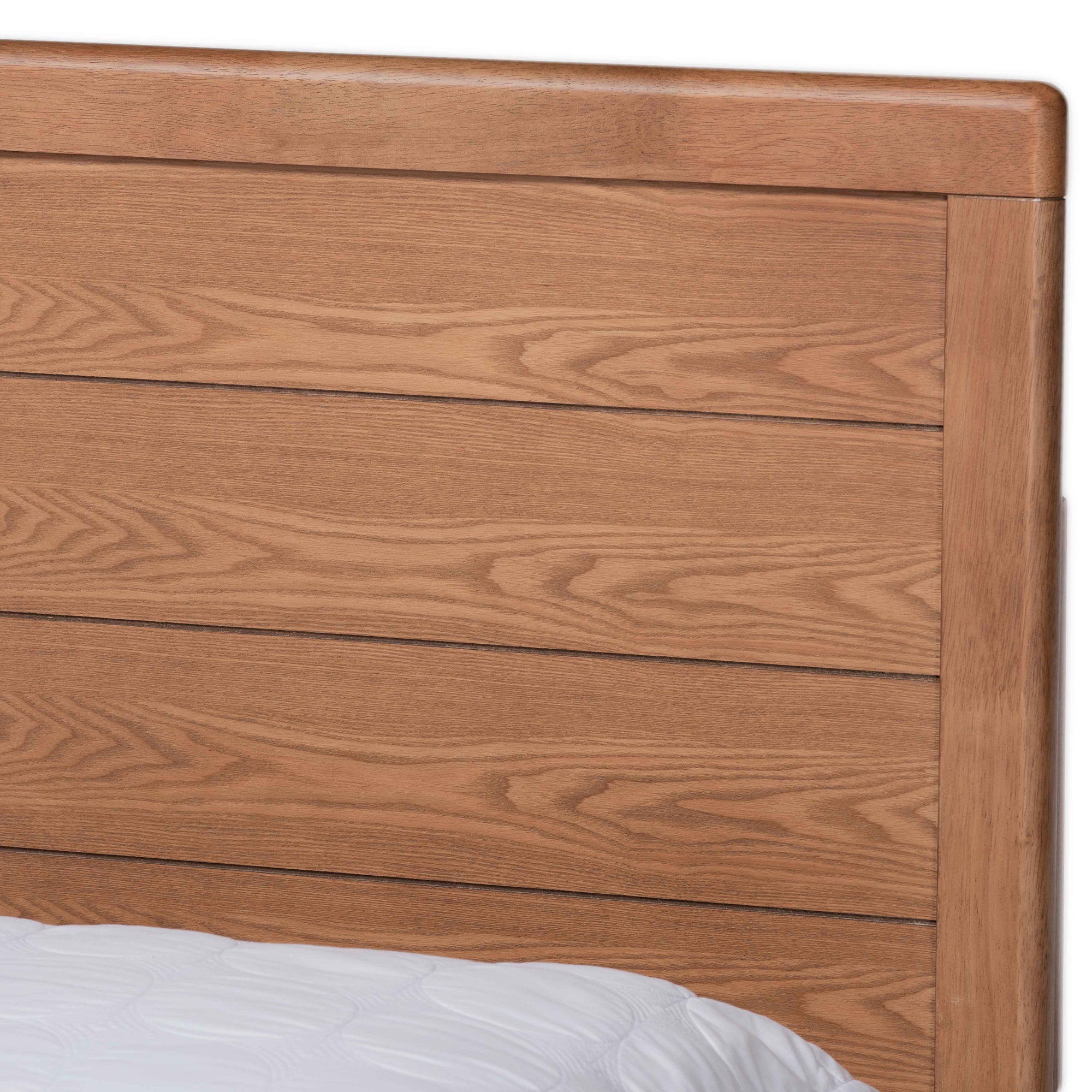 Lisa Modern Design Queen Size Ash Walnut Wood 3-Drawer Storage Bed