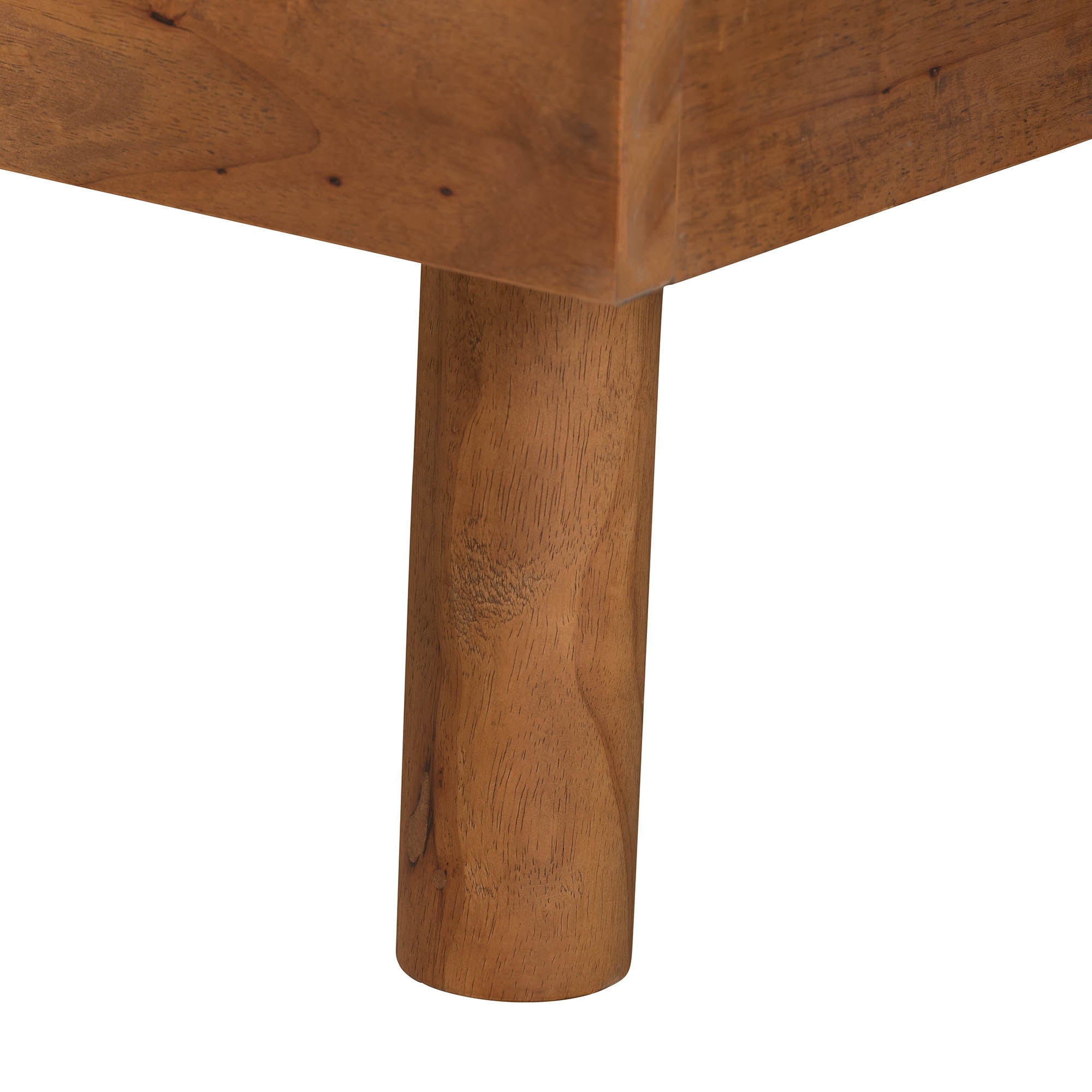 Lotus King Size Wood Platform Bed – Mid-Century Style with Slat Support