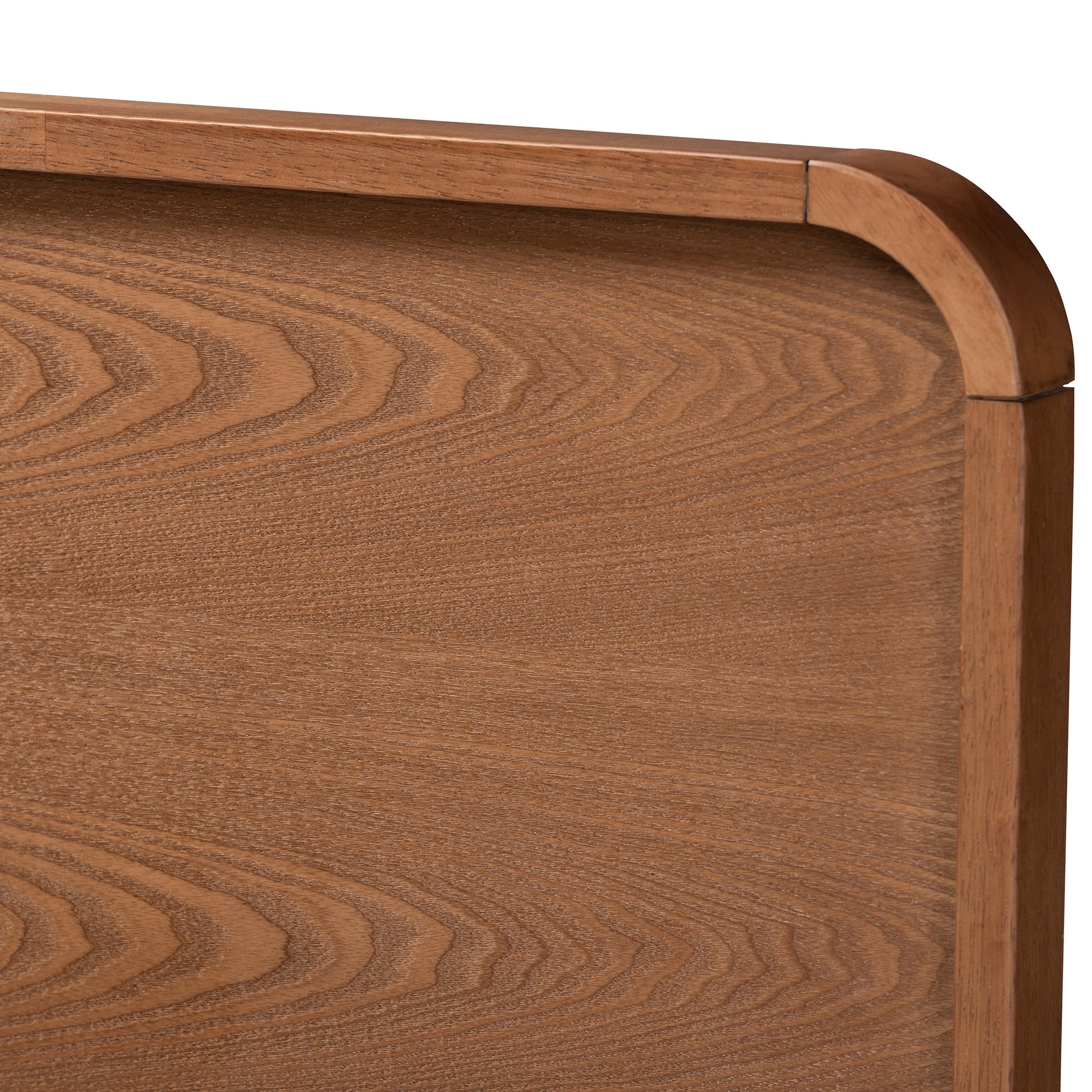 Vita Ash Walnut Brown Finished Wood 4-Drawer King Size Platform Storage Bed