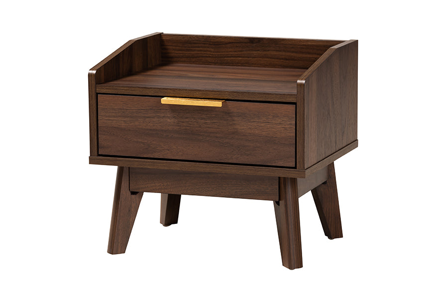 Lena Mid-Century Modern Walnut Brown Finished Wood 3-Piece Storage Set