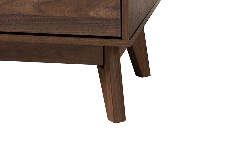 Lena Mid-Century Modern Walnut Brown Finished Wood 3-Piece Storage Set