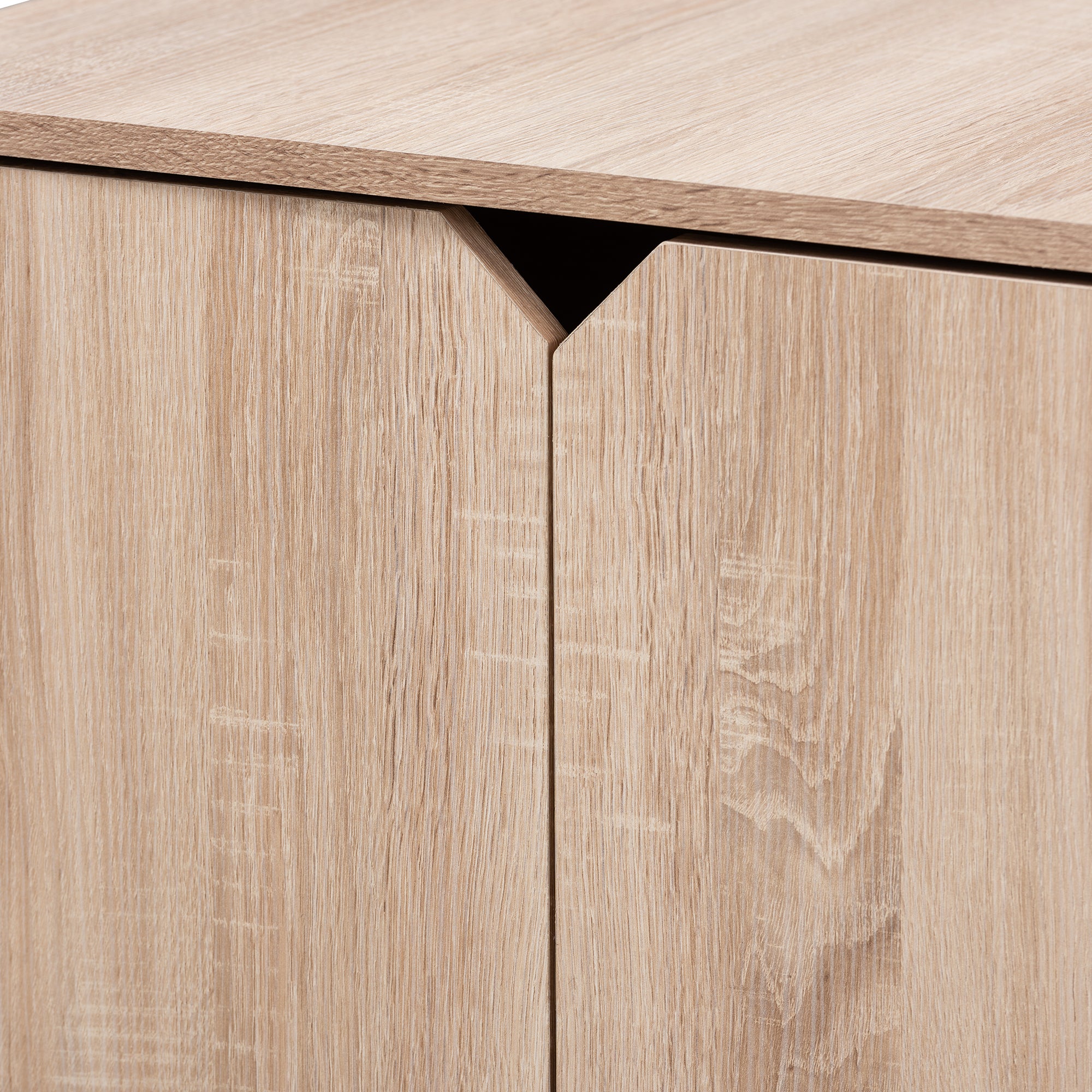 Jasper Modern and Contemporary Oak Finished 2-Door Wood Cat Litter Box Cover House