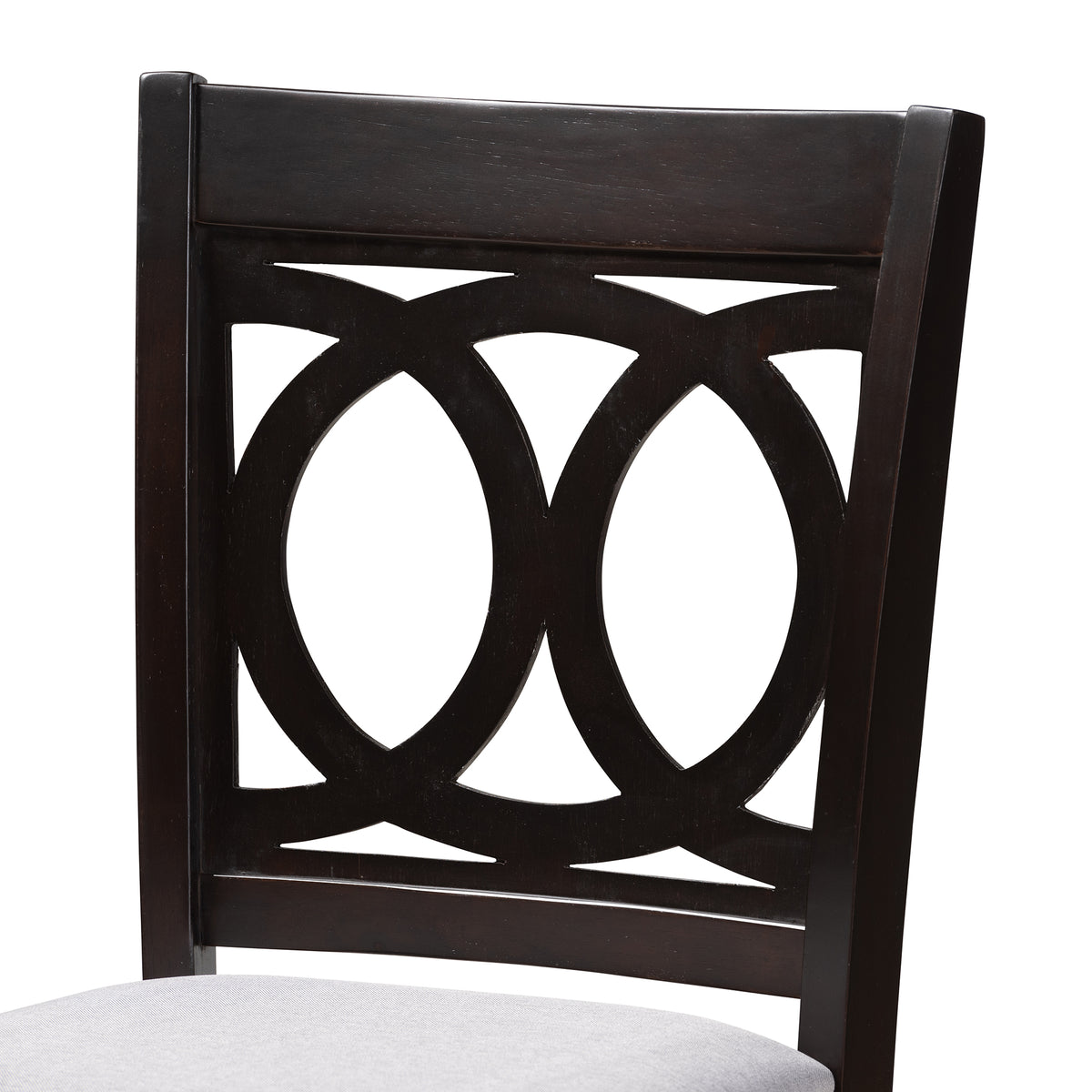 Lenoir Modern and Contemporary Grey Fabric Upholstered Espresso Brown Finished 5-Piece Wood Pub Set