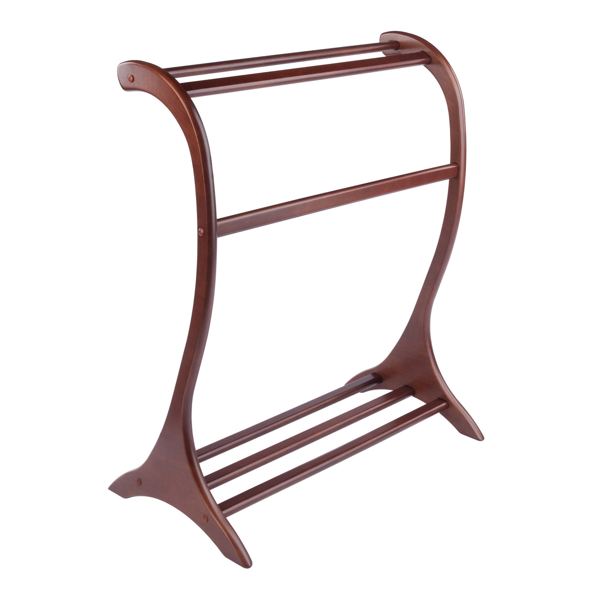 Bella Blanket Rack, Walnut Finish