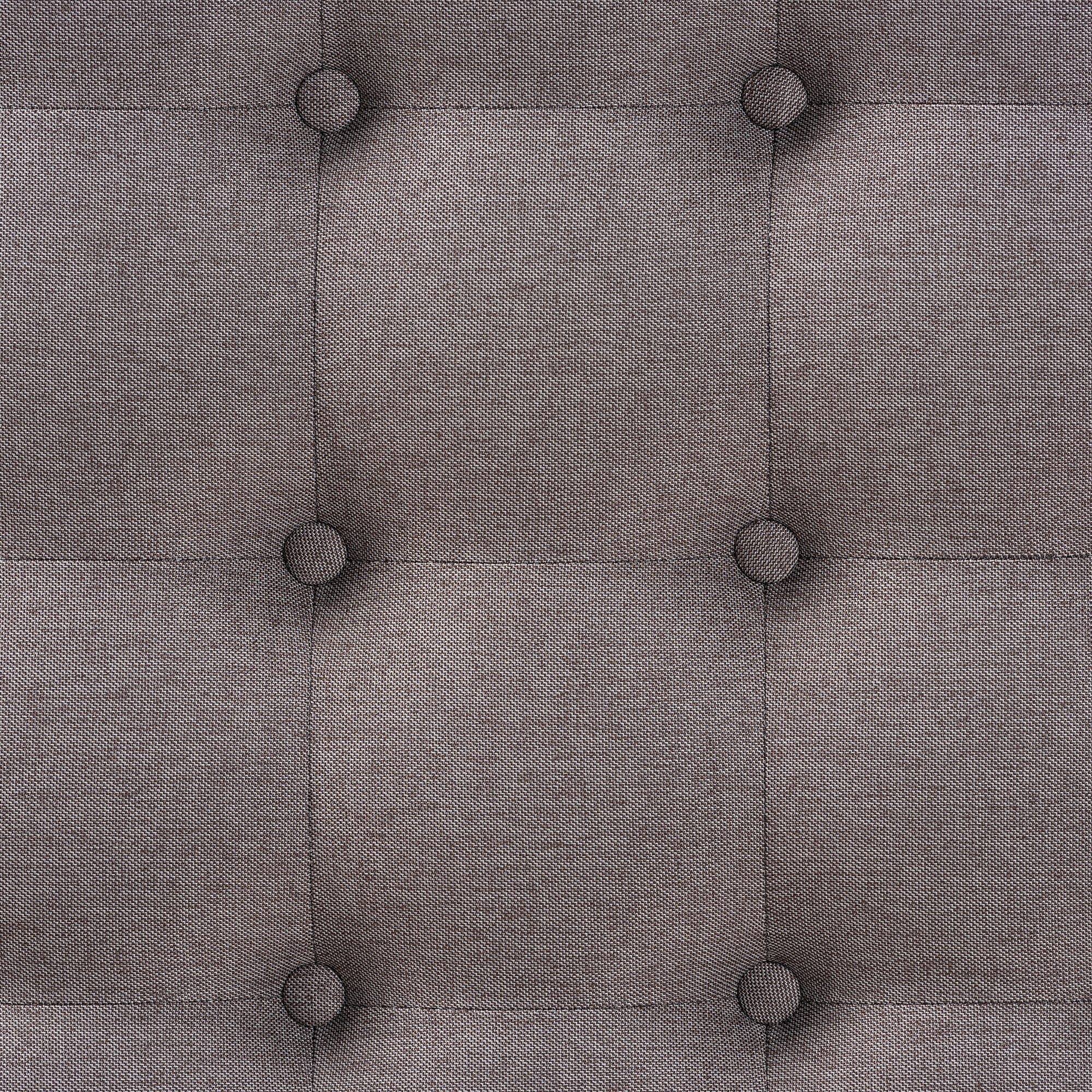 Alvere Modern and Contemporary Grey Fabric Upholstered Walnut Finished Cocktail Ottoman