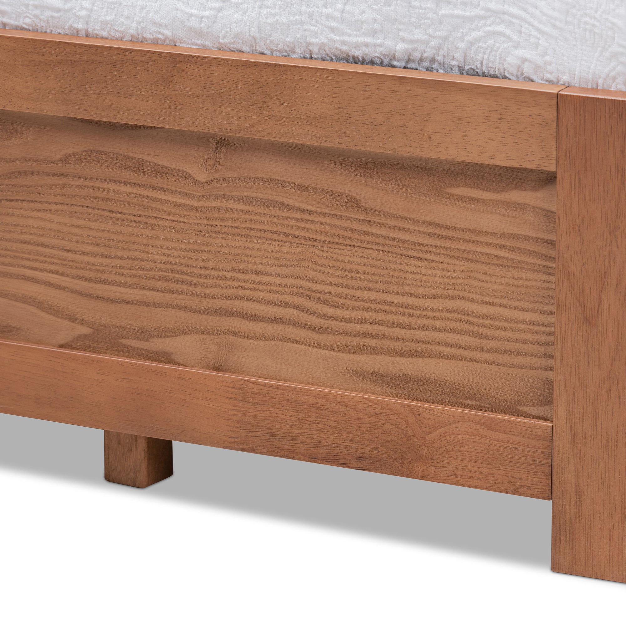 Wren Walnut Finished 3-Drawer King Size Platform Storage Bed Frame