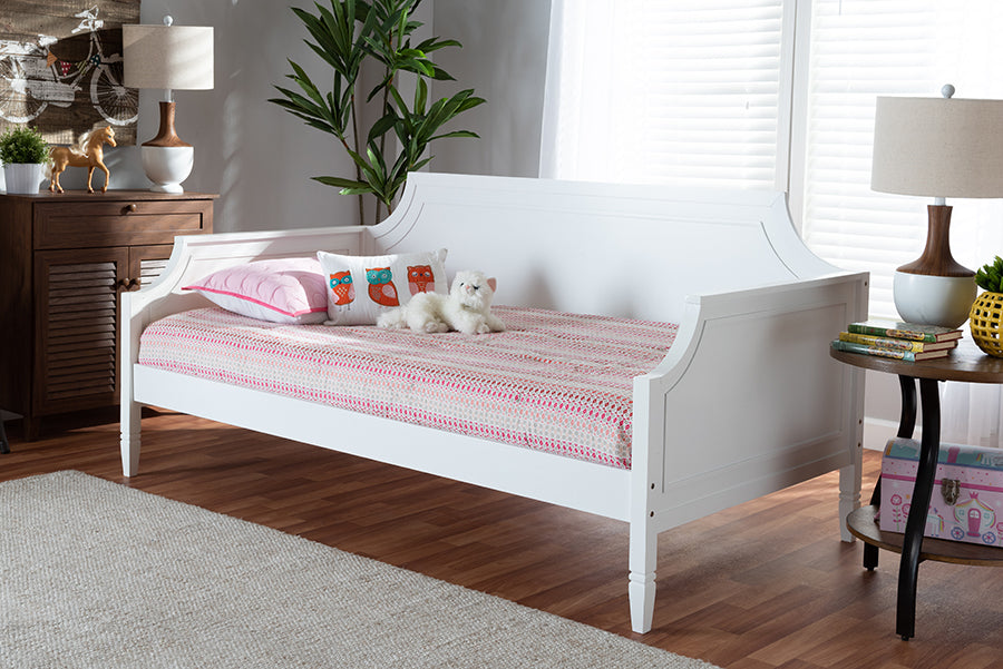 Mariana Classic And Traditional White Finished Wood Twin Size Daybed