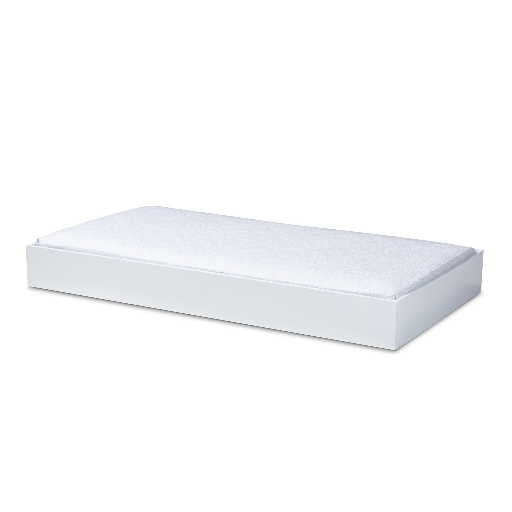 Renata Modern and Contemporary White Finished Wood Twin Size Trundle
