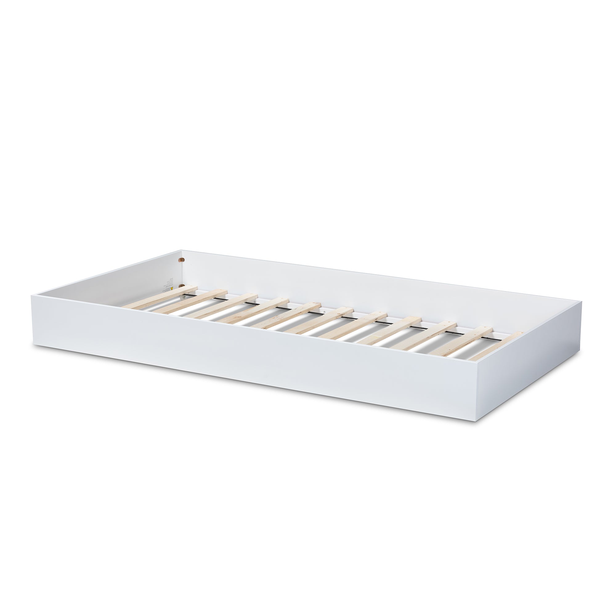 Renata Modern and Contemporary White Finished Wood Twin Size Trundle