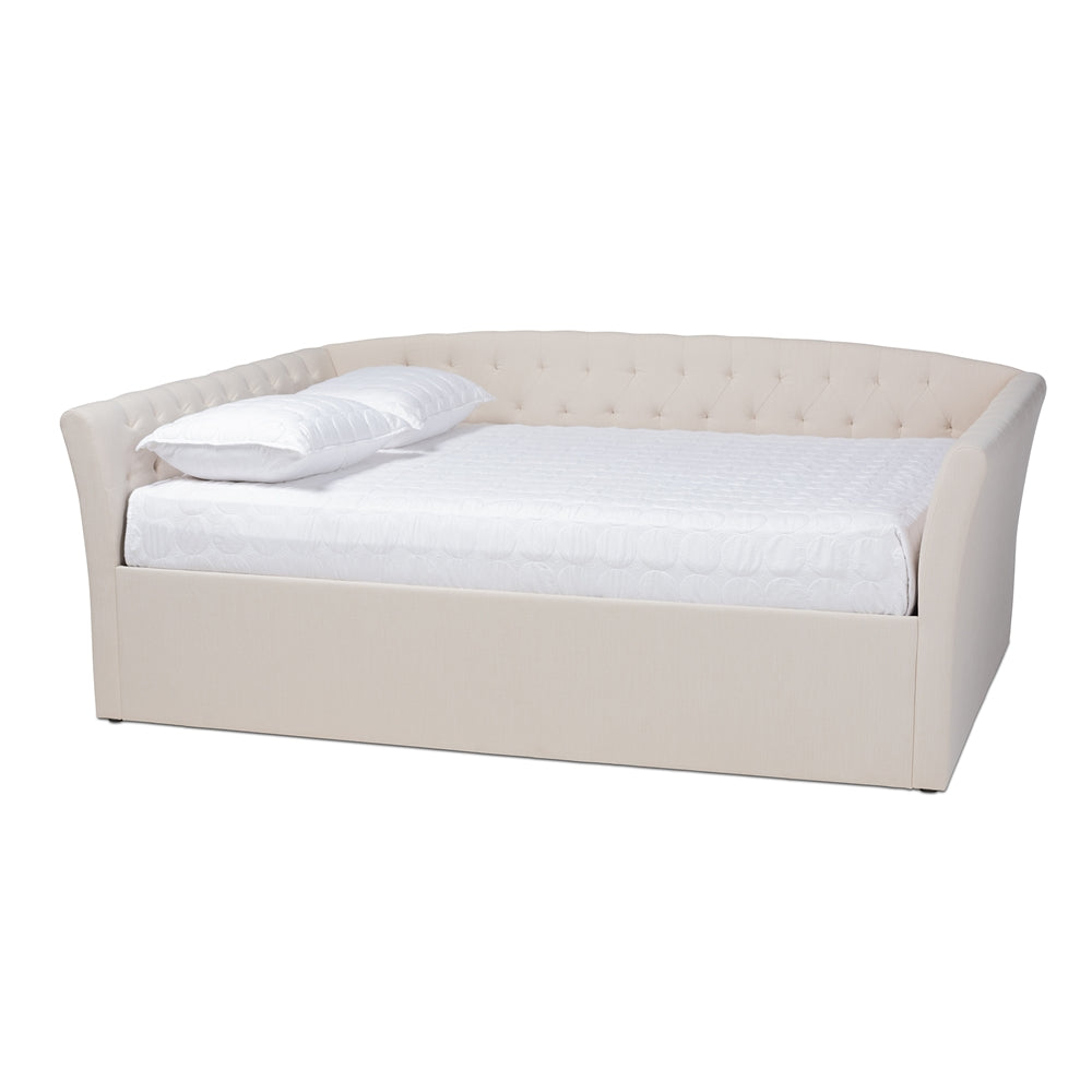 Delora Dark Grey Fabric Upholstered Queen Size Daybed