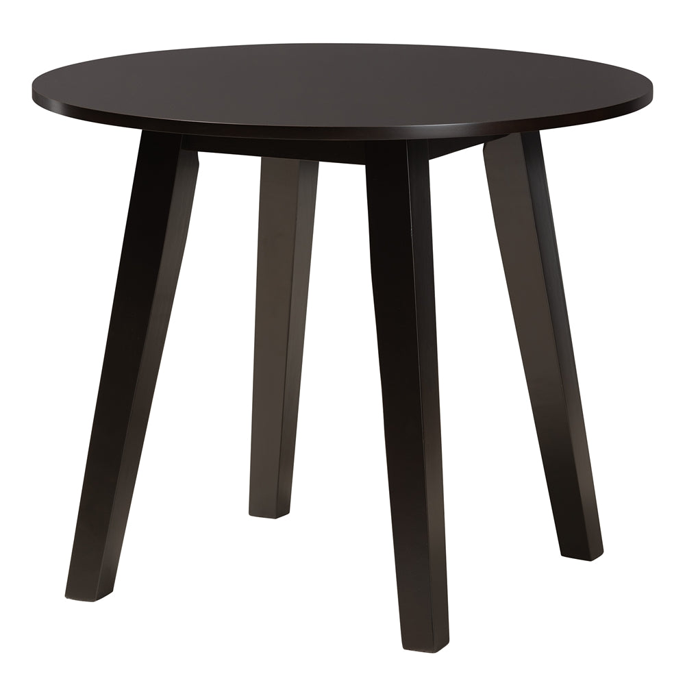Lexi Modern Beige Fabric and Dark Brown Finished Wood 5-Piece Dining Set
