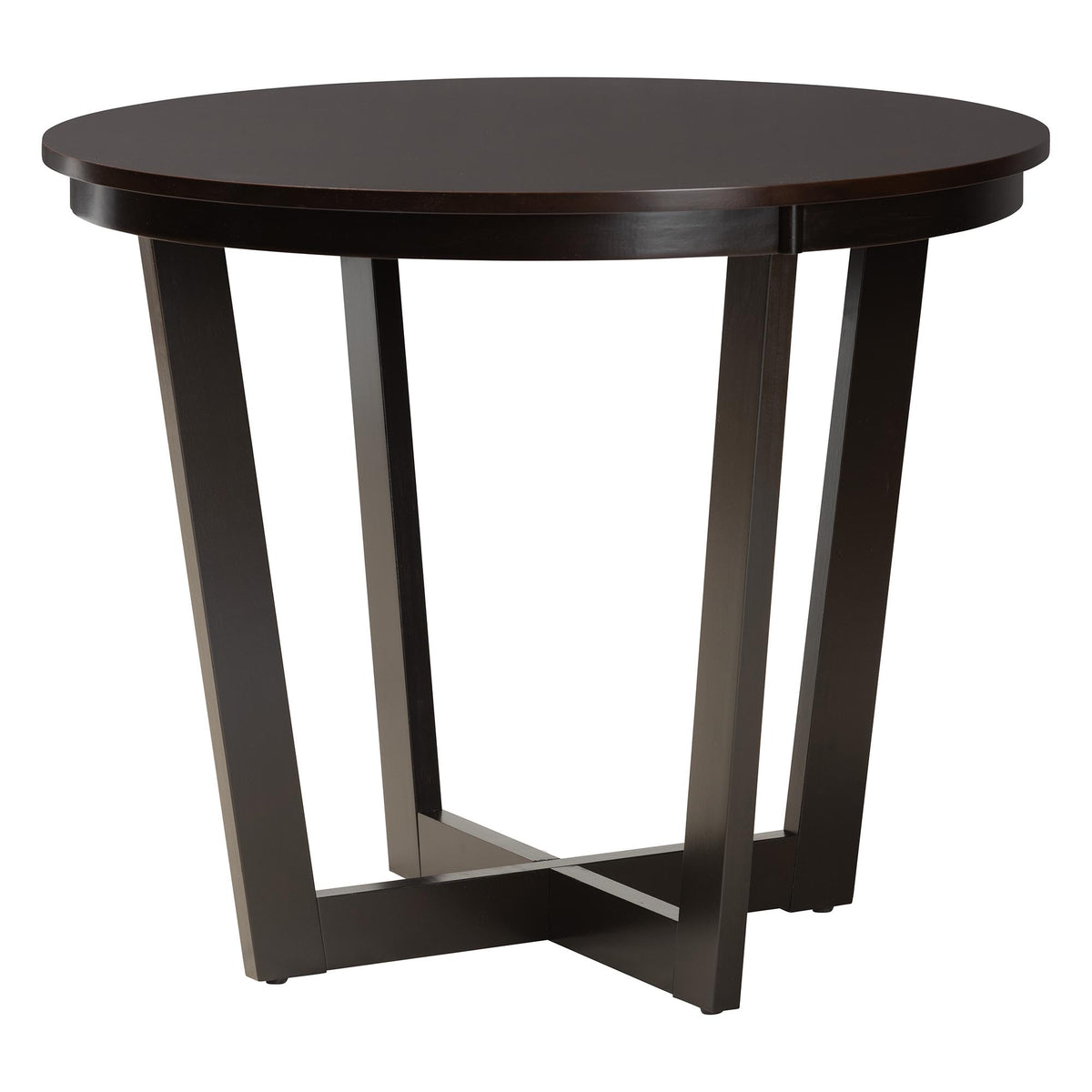 Selby Modern Sand Fabric and Dark Brown Wood 5-Piece Dining Set