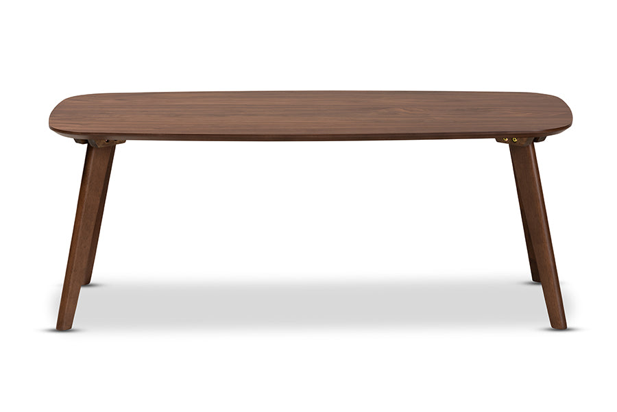Dahlia Mid-Century Modern Walnut Finished Coffee Table