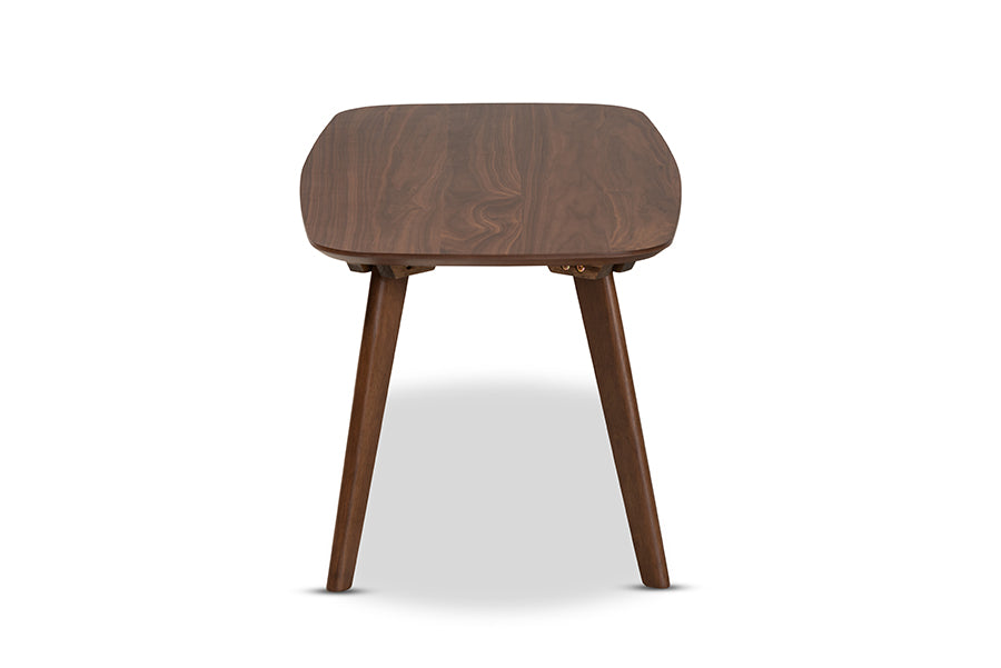 Dahlia Mid-Century Modern Walnut Finished Coffee Table