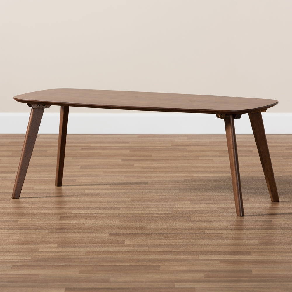 Dahlia Mid-Century Modern Walnut Finished Coffee Table
