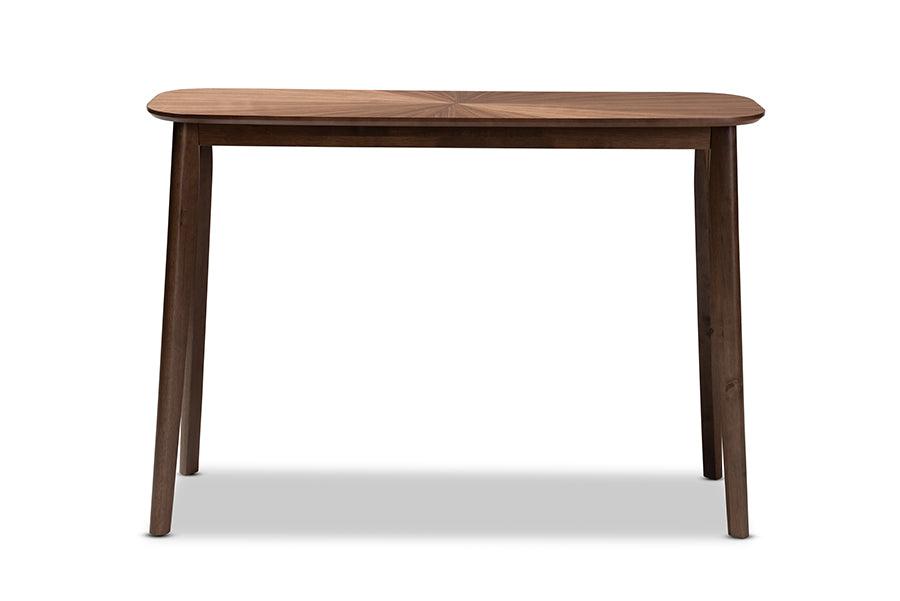 Wendy Mid-Century Modern Walnut Finished Wood Console Table
