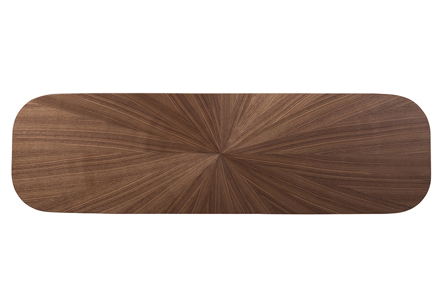 Wendy Mid-Century Modern Walnut Finished Wood Console Table