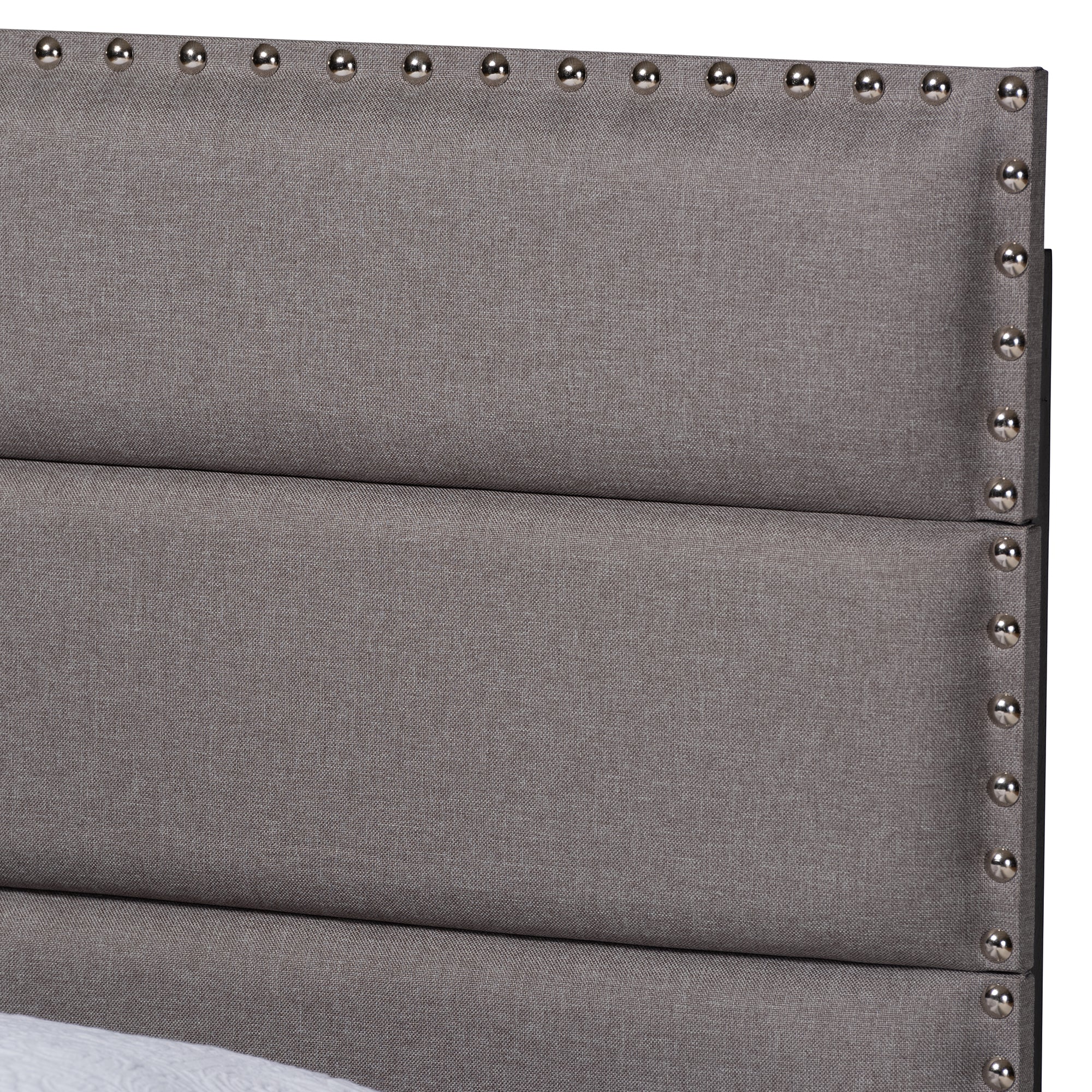 Ansa Modern and Contemporary Grey Fabric Upholstered Twin Size Bed