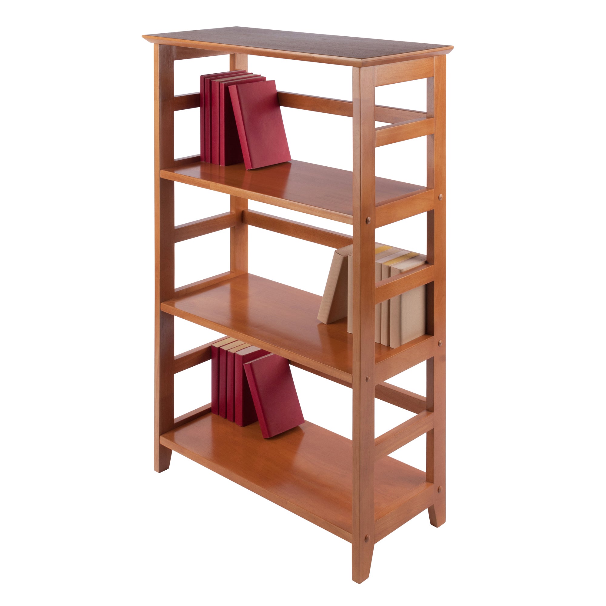 Studio Home Office 3-Section Bookshelf, Honey