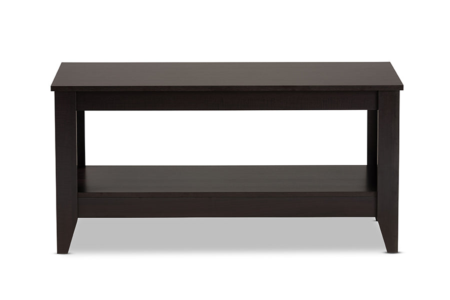 Elada Modern and Contemporary Wenge Finished Wood Coffee Table