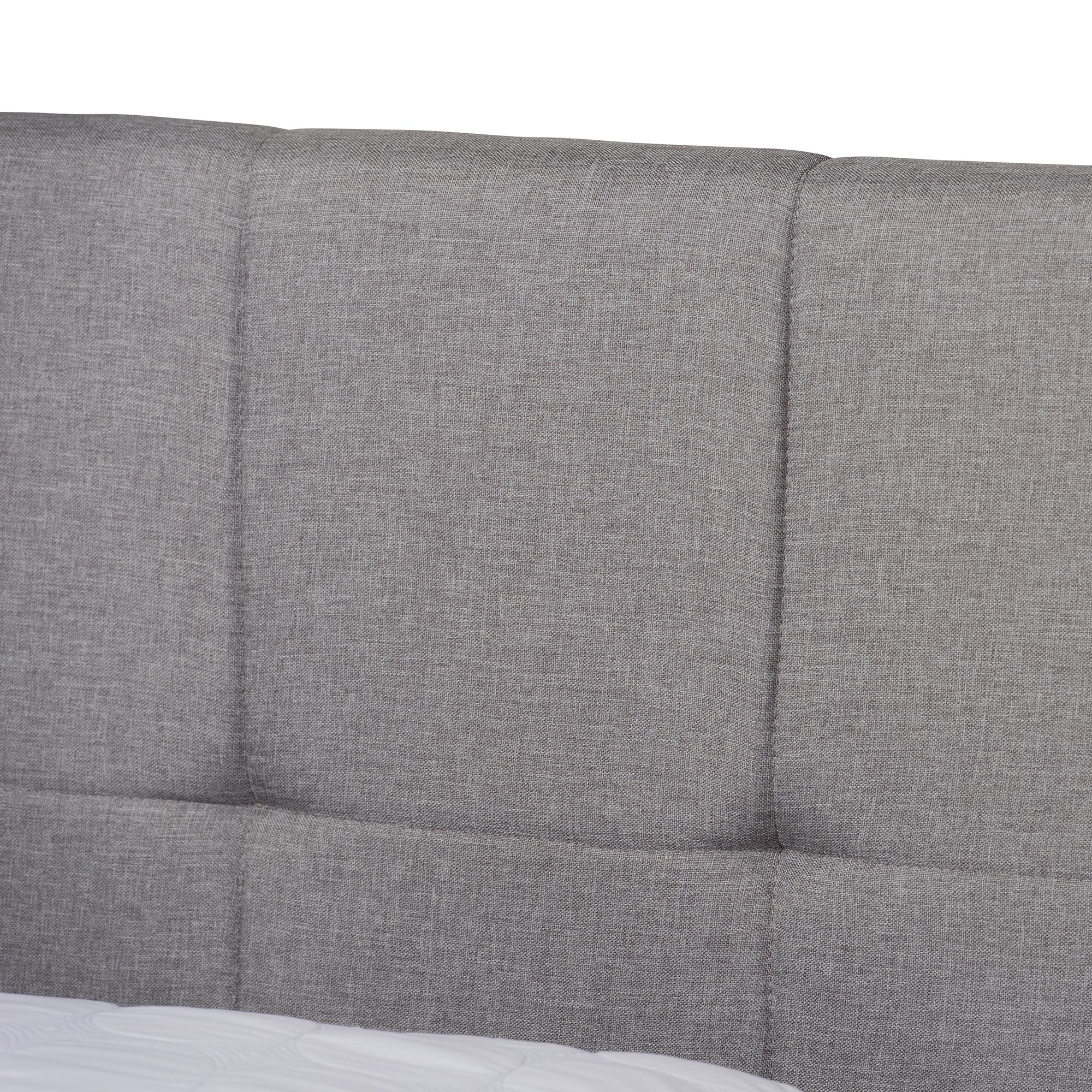 Netti Light Grey Fabric Upholstered 2-Drawer Queen Size Platform Storage Bed