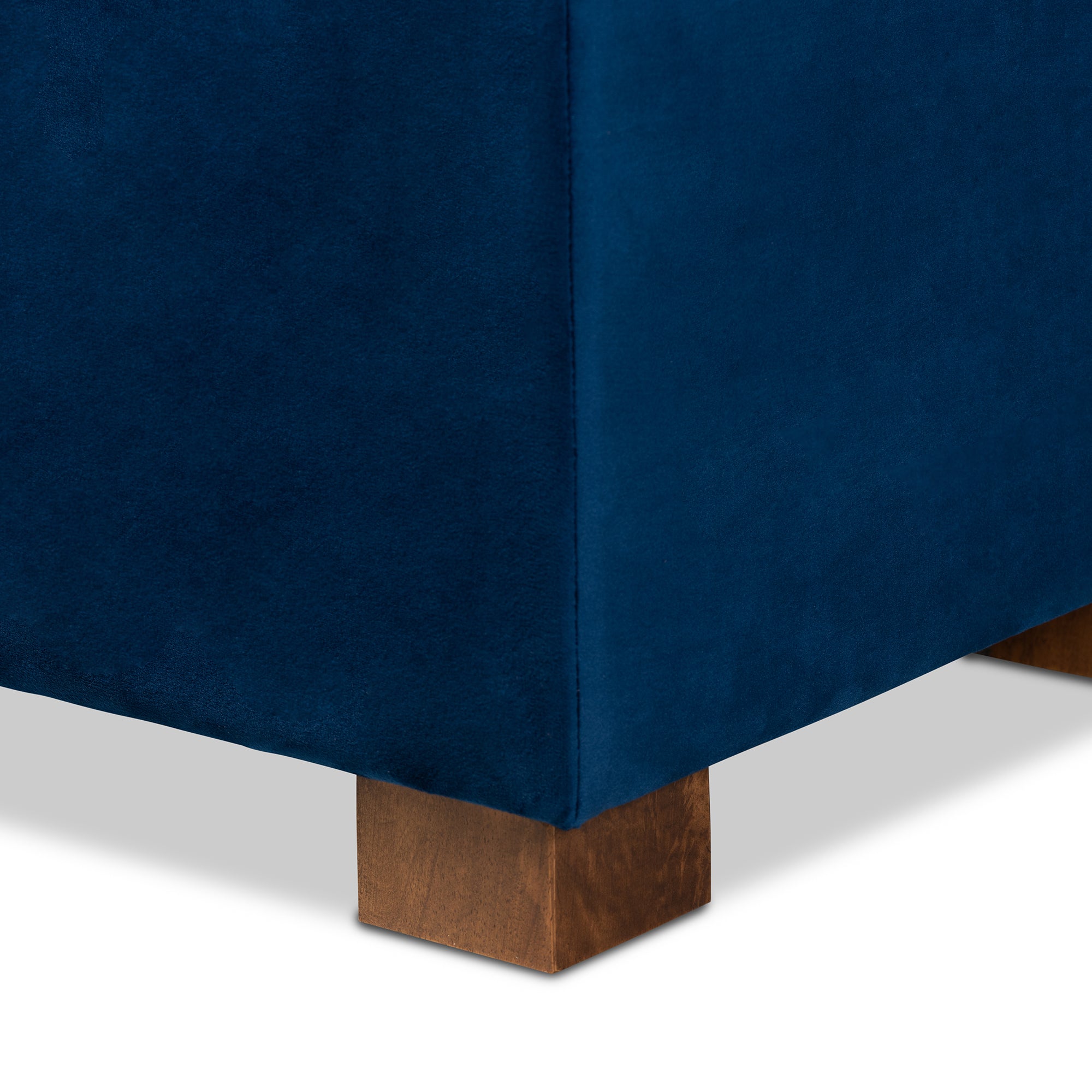 Roanoke Modern and Contemporary Navy Blue Velvet Fabric Upholstered Grid-Tufted Storage Ottoman Bench