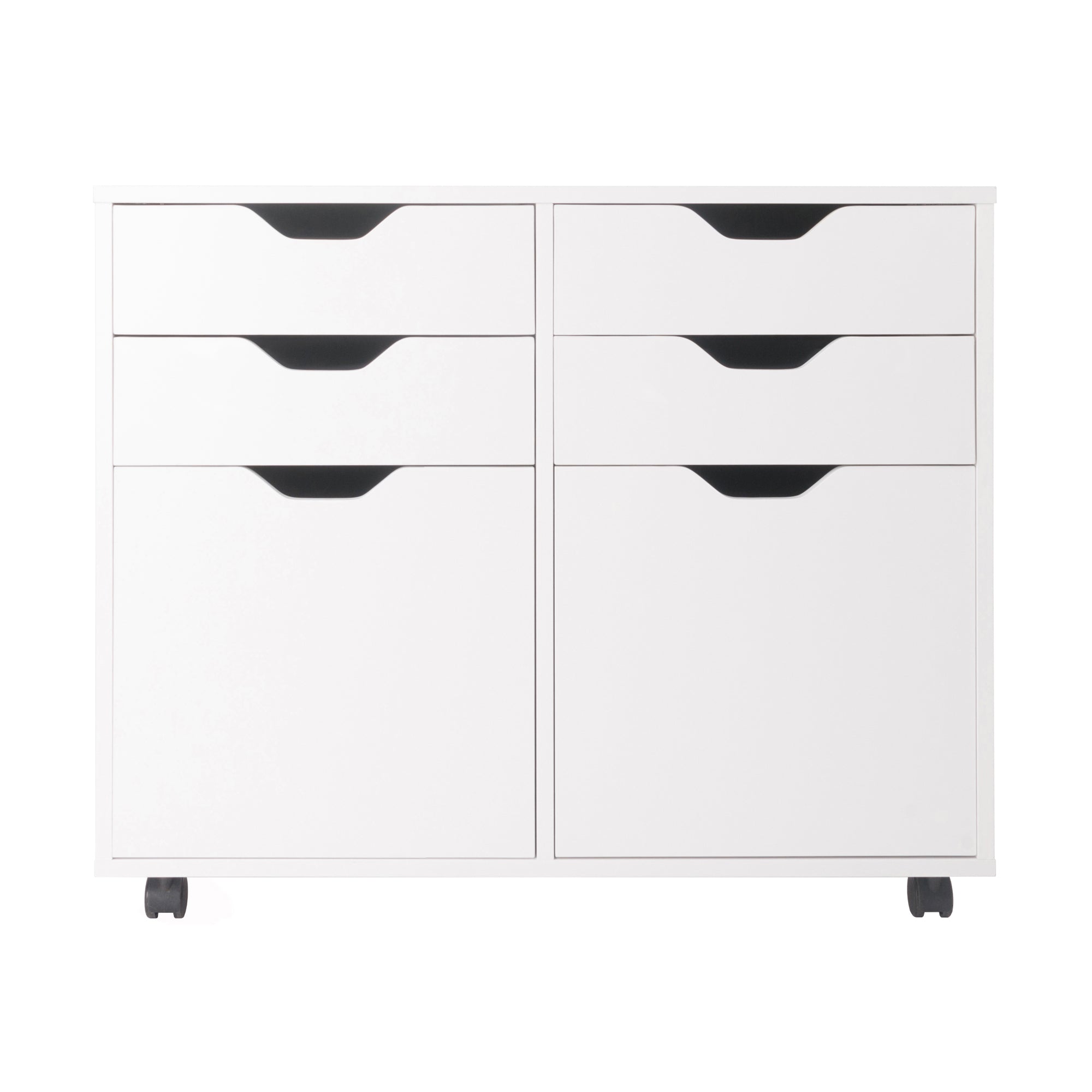 Halifax 2-Door, 4-Drawer Mobile Cabinet, White