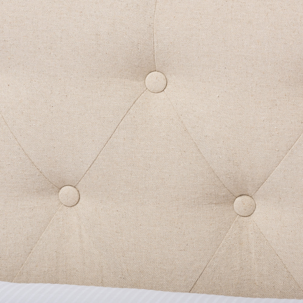 Mabelle Modern and Contemporary Beige Fabric Trundle Daybed