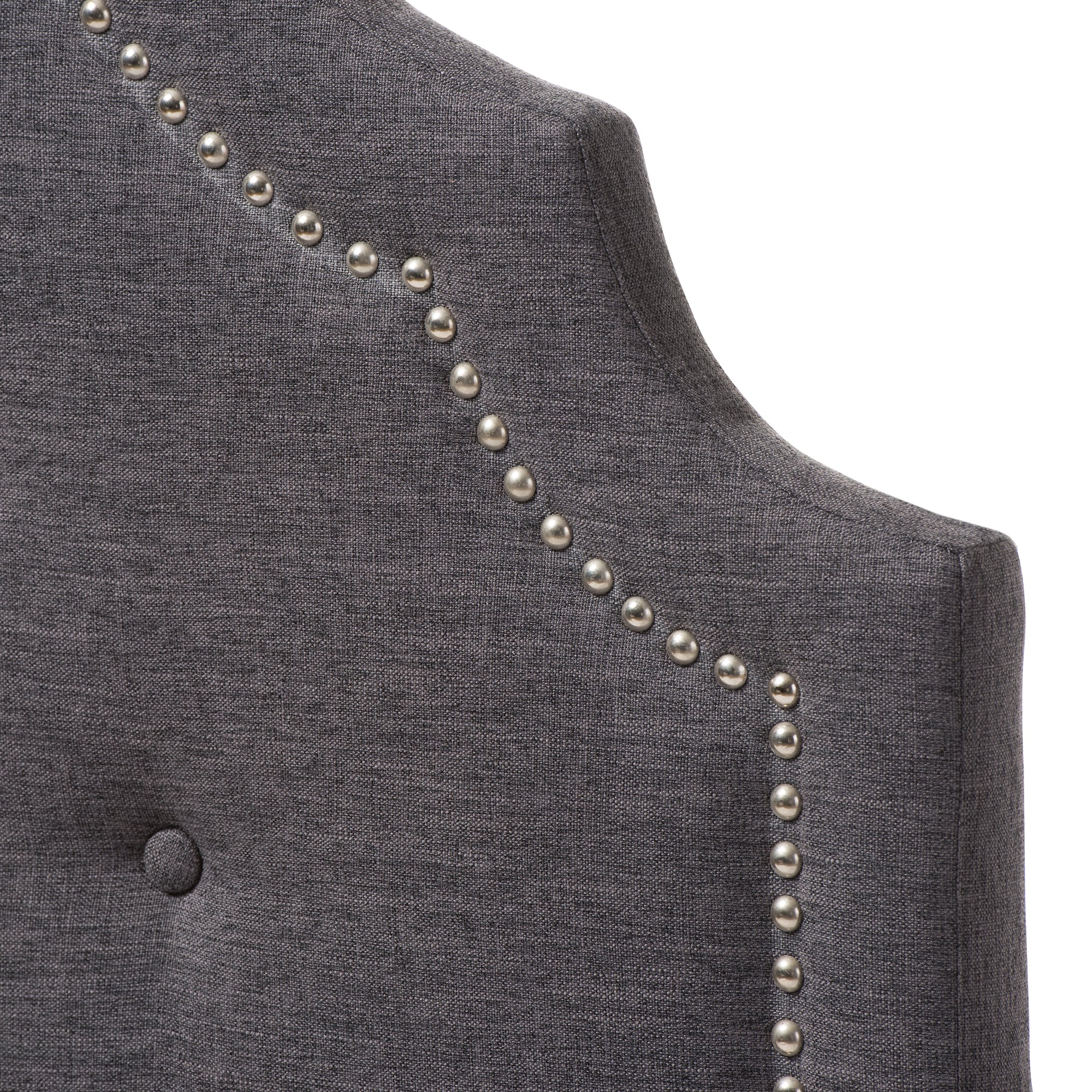 Baxton Studio Cora Modern and Contemporary Dark Grey Fabric Upholstered Twin Size Headboard