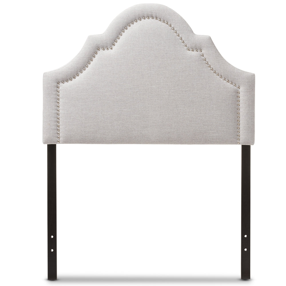 Rita Modern and Contemporary Grayish Beige Fabric Upholstered Twin Size Headboard