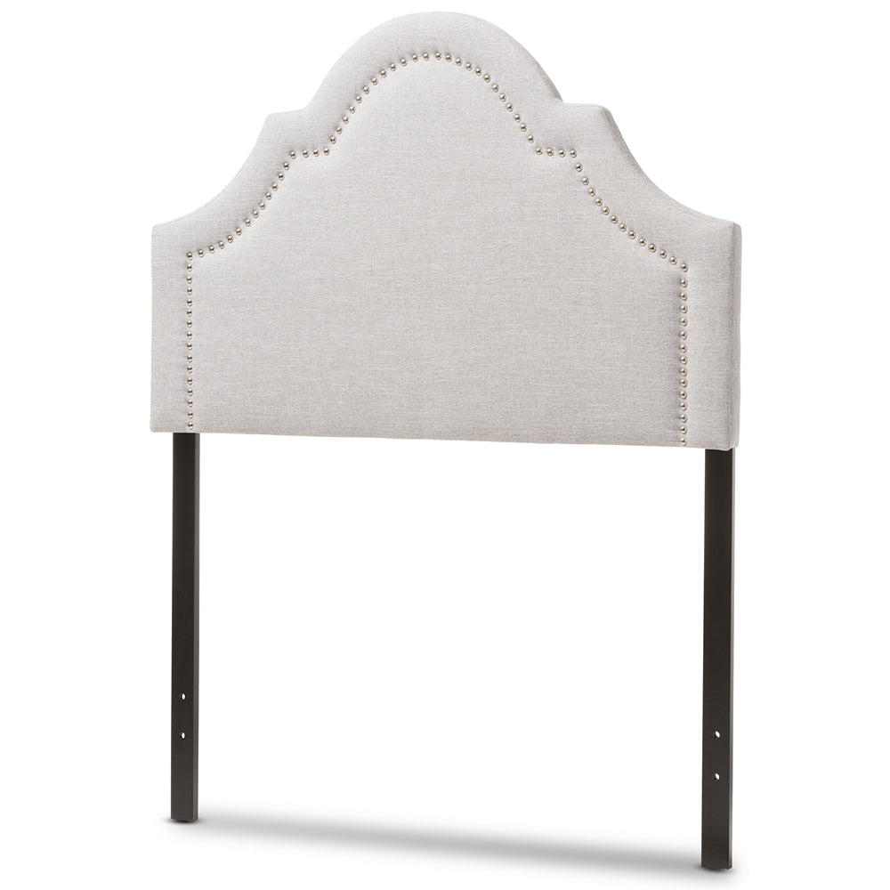 Rita Modern and Contemporary Grayish Beige Fabric Upholstered Twin Size Headboard