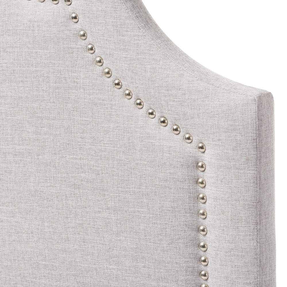Rita Modern and Contemporary Grayish Beige Fabric Upholstered Twin Size Headboard
