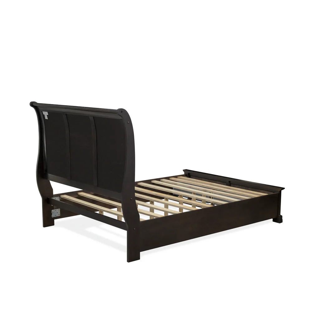 Quiston Cordova Queen Brown Engineered Wood Platform Bed – Wire Brushed Walnut with Storage