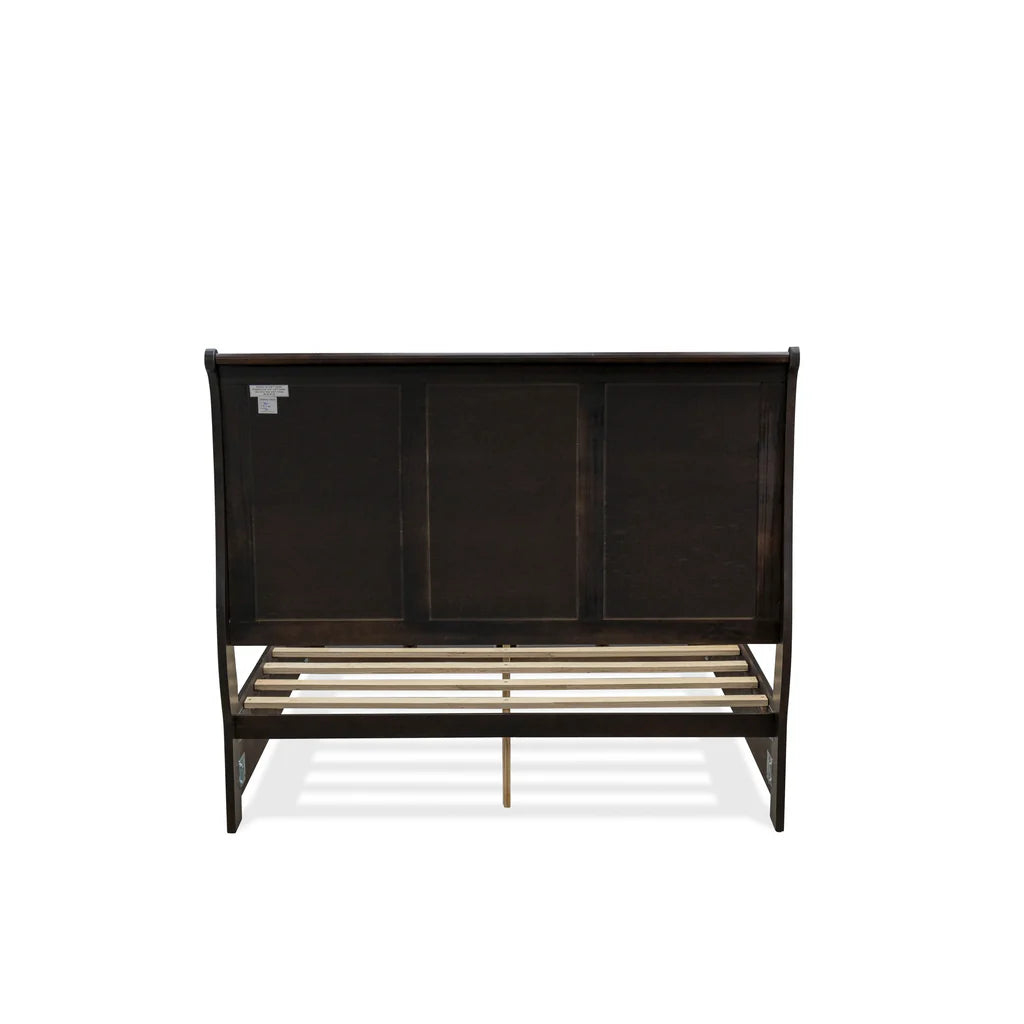 Quiston Cordova Queen Brown Engineered Wood Platform Bed – Wire Brushed Walnut with Storage