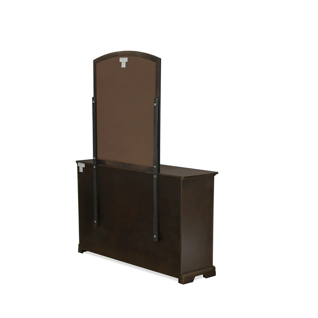 Salida Cordova Queen Wire Brushed Walnut Wood 3-Piece Bedroom Set – Mid Century Modern Platform Bed with Storage Drawers