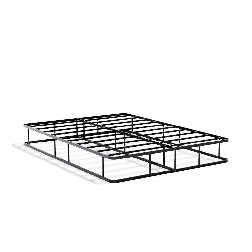 Nissa Dothan Full White Metal Bed Frame – Modern Style with Sculpted Headboard & Footboard