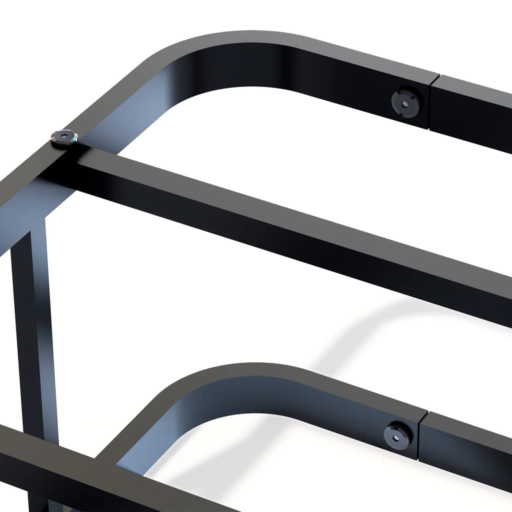 Nissa Dothan Full White Metal Bed Frame – Modern Style with Sculpted Headboard & Footboard