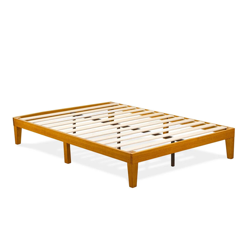 Pearson Oakridge Full Oak Wood Platform Bed Frame – Modern Design with Extra Center Legs