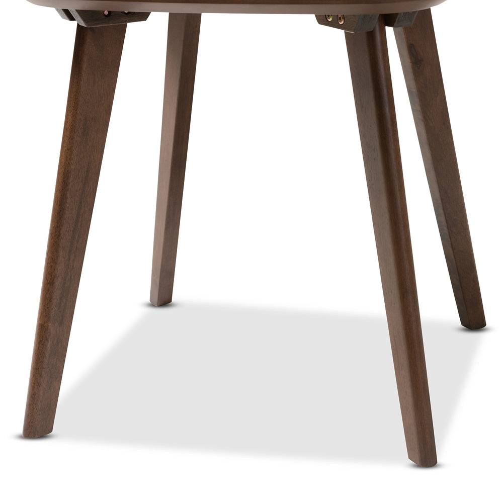 Dahlia Mid-Century Modern Walnut Wood End Table