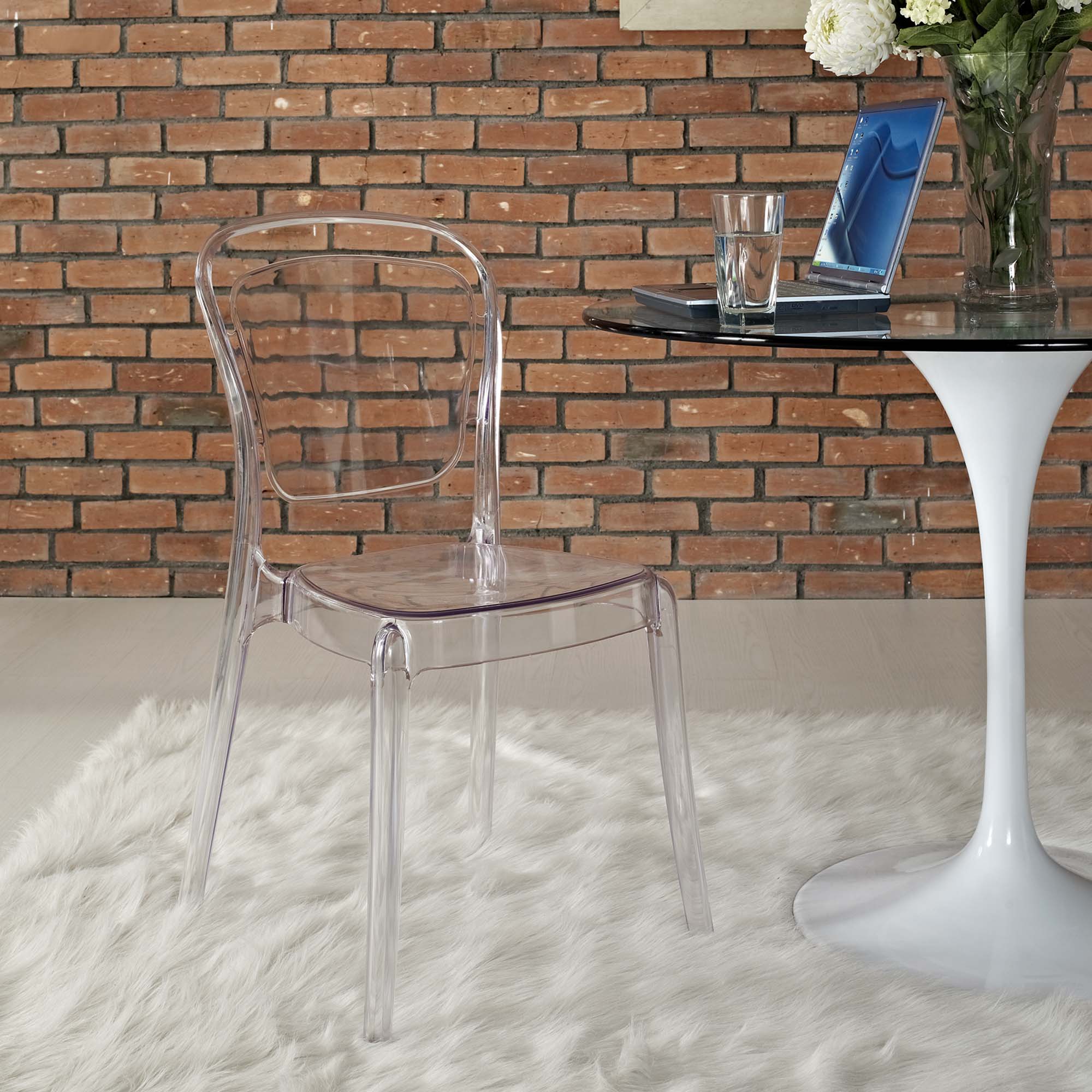 Entreat Dining Side Chair, Clear
