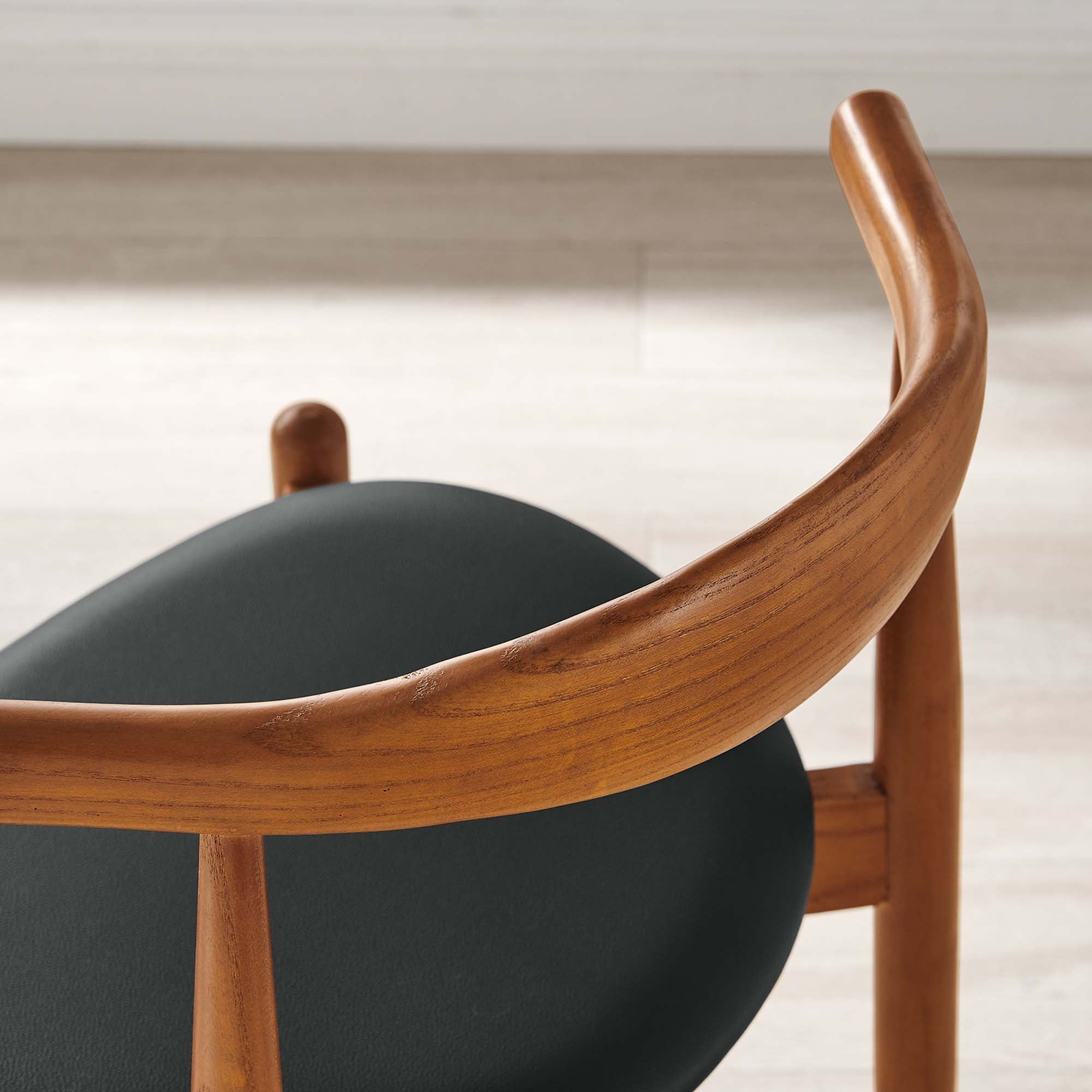 Stalwart Dining Side Chair, Dark Walnut Black